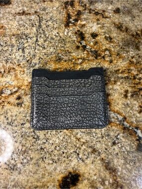rag & bone Black Textured Leather Card Holder
